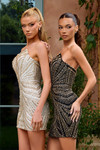 Portia and Scarlett PS26813C Beaded Strapless Short Dress