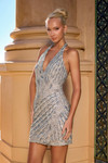 Portia and Scarlett PS26815C Beaded Sequins Short Dress