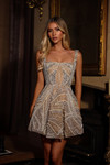 Portia and Scarlett PS26827C Beaded Scoop Neck Short Dress