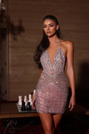 Portia and Scarlett PS26835C Beaded V-Neck Short Dress