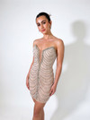 Portia and Scarlett PS26841C Beaded Strapless Short Dress