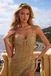 Portia and Scarlett PS26853C Beaded V-Neck Sleeveless Dress
