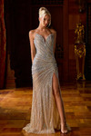 Portia and Scarlett PS26861C Beaded V-Neck Strapless Dress