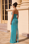 Portia and Scarlett PS26863C Beaded Strapless Slit Dress