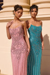 Portia and Scarlett PS26863C Beaded Strapless Slit Dress