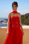 Portia and Scarlett PS26902E Chiffon Beaded Strapless Dress