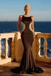 Portia and Scarlett PS26906E Beaded High-Neck Fitted Dress