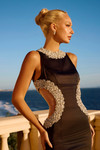Portia and Scarlett PS26906E Beaded High-Neck Fitted Dress