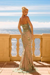 Portia and Scarlett PS26910E Beaded Strapless Fitted Dress