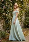 Morilee Bridesmaid 3030030 Satin Off-Shoulder A-line Dress