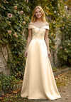 Morilee Bridesmaid 3030030 Satin Off-Shoulder A-line Dress