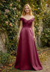 Morilee Bridesmaid 3030030 Satin Off-Shoulder A-line Dress