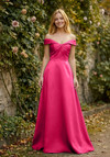 Morilee Bridesmaid 3030030 Satin Off-Shoulder A-line Dress