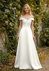 Morilee Bridesmaid 3030030 Satin Off-Shoulder A-line Dress