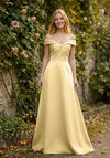 Morilee Bridesmaid 3030030 Satin Off-Shoulder A-line Dress