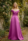 Morilee Bridesmaid 3030030 Satin Off-Shoulder A-line Dress