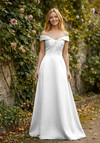 Morilee Bridesmaid 3030030 Satin Off-Shoulder A-line Dress