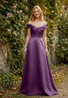 Morilee Bridesmaid 3030030 Satin Off-Shoulder A-line Dress