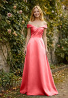 Morilee Bridesmaid 3030030 Satin Off-Shoulder A-line Dress