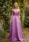 Morilee Bridesmaid 3030030 Satin Off-Shoulder A-line Dress