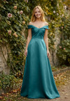 Morilee Bridesmaid 3030030 Satin Off-Shoulder A-line Dress
