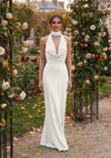 Morilee Bridesmaid 3030035 Luxe Satin Halter Cowl Neck Dress