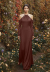 Morilee Bridesmaid 3030036 Luxe Satin Halter Neck Dress