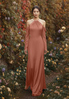 Morilee Bridesmaid 3030036 Luxe Satin Halter Neck Dress