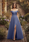 Morilee Bridesmaid 3030039 Chiffon Off Shoulder A-line Dress