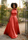 Morilee Bridesmaid 3030041 Satin Halter Neck A-line Dress