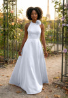 Morilee Bridesmaid 3030041 Satin Halter Neck A-line Dress