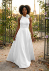 Morilee Bridesmaid 3030041 Satin Halter Neck A-line Dress