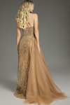 Jovani 39387 Beads Sweetheart Neck Strapless Side Skirt Gown