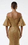 MNM Couture 2529A Sequin Embellishments Off-shoulder Dress