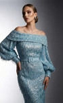 MNM Couture 2752A Sequin Off-shoulder Long Sleeves Gown