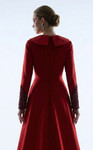 MNM Couture B1177 Flattering V-neckline Long Sleeves Gown