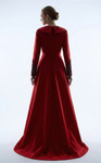 MNM Couture B1177 Flattering V-neckline Long Sleeves Gown