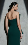MNM Couture B1188 Crepe Chiffon Ruffled Strapless Long Gown