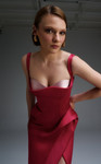 MNM Couture E0109 Stretch Crepe Square Neck Sleeveless Gown