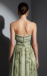 MNM Couture E0129 Chiffon Printed Silk Strapless A-Line Gown