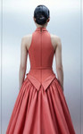 MNM Couture E0163 Crepe Taffeta Halter Deep V-neck Ball Gown