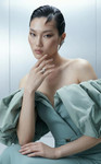 MNM Couture E0165 Bold Crepe Puffy Taffeta Sleeves Gown