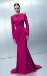 MNM Couture E0173 Crepe High Round Neck Long Sleeves Gown