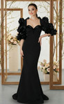 MNM Couture F02944 Crepe Rich Taffeta Strapless Jacket Gown