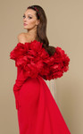 MNM Couture F02944 Crepe Rich Taffeta Strapless Jacket Gown