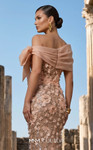 MNM Couture F02950A Sequins 3D Floral Off-shoulder Neck Gown