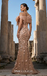 MNM Couture F02950A Sequins 3D Floral Off-shoulder Neck Gown