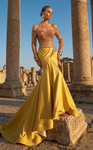 MNM Couture F02957 Beaded Off-shoulder Long-Sleeve Gown