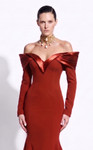 MNM Couture F02973A Off-shoulder Long-sleeve Sweetheart Gown