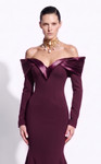MNM Couture F02973A Off-shoulder Long-sleeve Sweetheart Gown